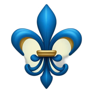Fleur de lys bleu sticker