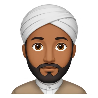 Homme musulman Brown skin noir petite barbe sticker