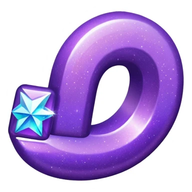 Purple Glitter Symbol of Manager sticker