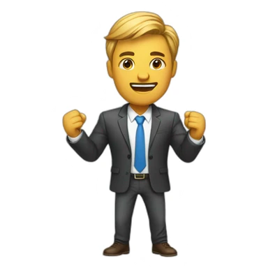 entrepreneur figthing sticker