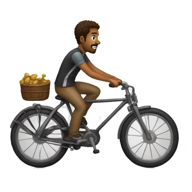 Caleb sur un velo sticker
