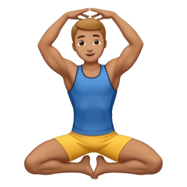 Hombre haciendo estiramientos sticker