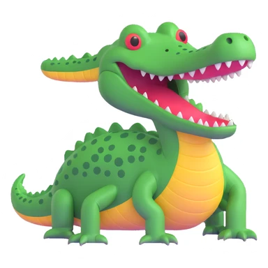 alien crocodile sticker