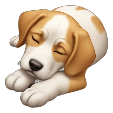 Un chien qui dort sticker