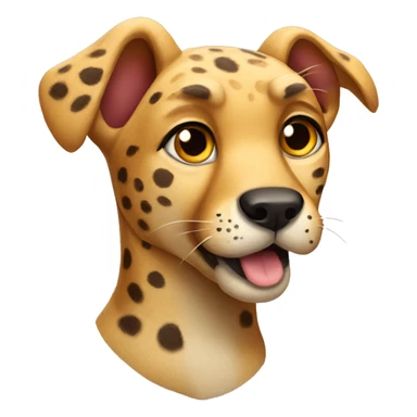 Cheetah dog  sticker