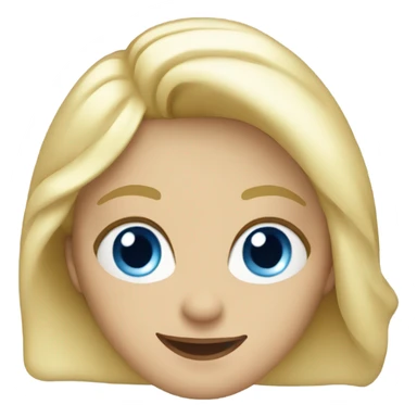 Waving blue eyed blonde lady sticker