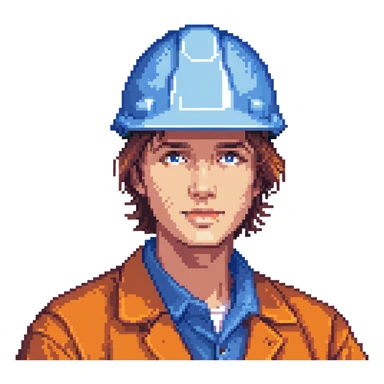 blue rescue worker hard hat sticker