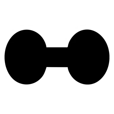 Pod Duang (bullet money), ancient Thai currency, silver, rounded barbell shape, simple flat icon style sticker