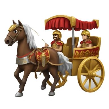 roman horse chariot sticker