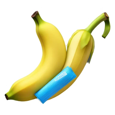 banana with a supersoaker sticker