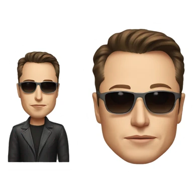 elon musk with sunglasses sticker