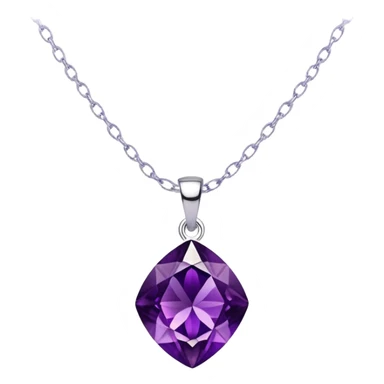 Amethyst necklace charm sticker