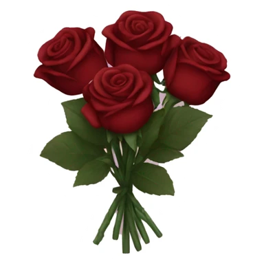 Bouquet of dark red roses sticker