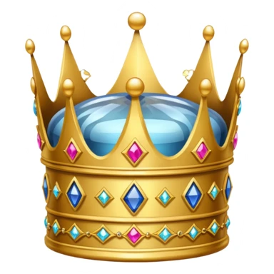 an  old crown in a glass box sticker