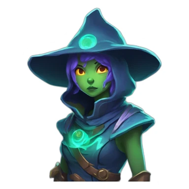 alien mage futuristic roguelike rpg style inspired by slay the spire sticker