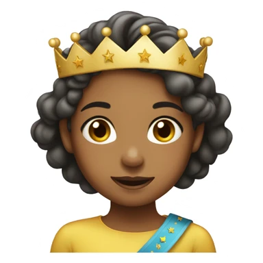girl with birthday sash and crown sticker