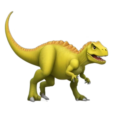 A dinosaur playing spikeball sticker