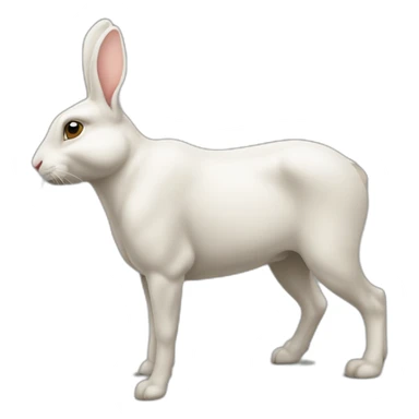 Un lapin qui fait du cheval avec un bout de boit sticker