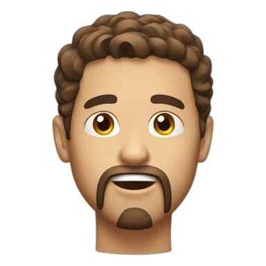 amazed brown hair goatee sticker