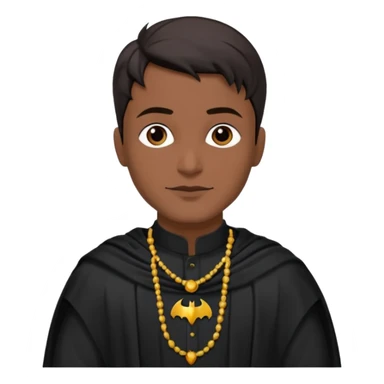 Batman wearing kurta shalwar black ND shawl  sticker