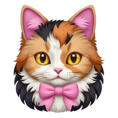 Cat but cat have 🎀  sticker