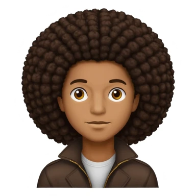 Princeton Perez from Mindless Behavior with long dark brown afro hair  sticker