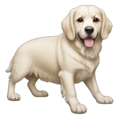 Chien sur tortue sticker