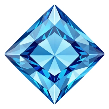 blue diamond, diamond gem shape, realistic sticker