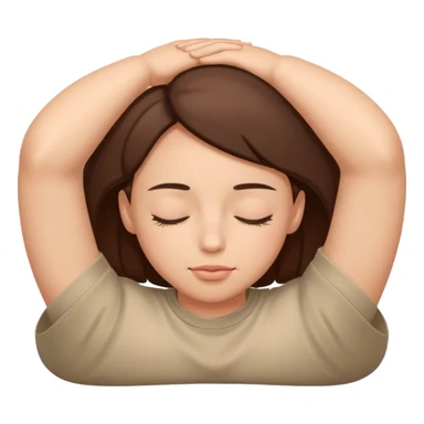 person lying on their back with eyes closed sticker