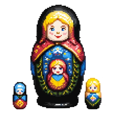 theater-themed nesting doll sticker