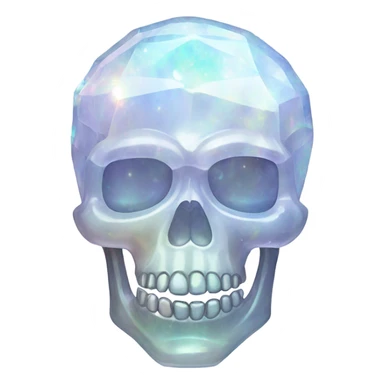 white opal crystal skull sticker