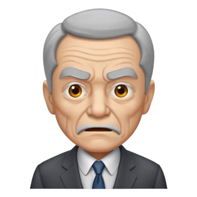 aggressive old guy in suit sticker