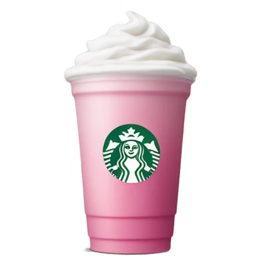 starbucks cup pink drink with cold foam sticker