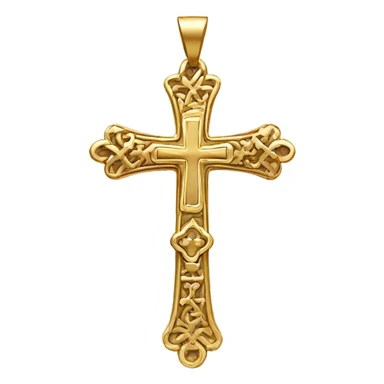 Cross made of gold  sticker