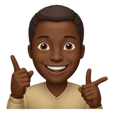 African man pointing and laughing sticker
