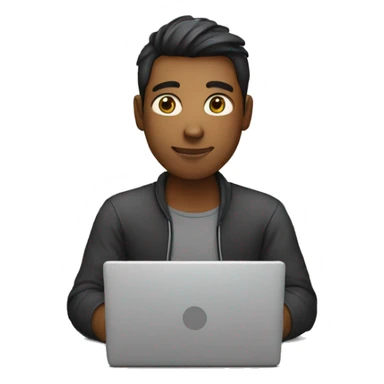 WEB DEVELOPER WORKING ON HIS LAPTOP sticker