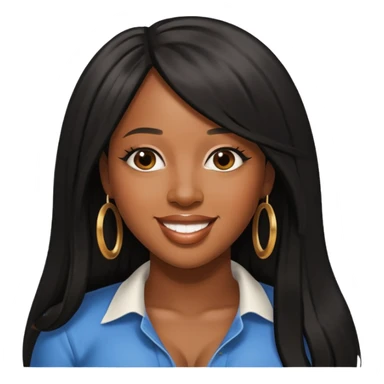 Remy Ma with black long hair sticker