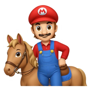 Super Mario Hiding into the horse  sticker