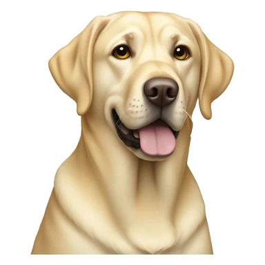 yellow labrador retriever in blue coat sticker