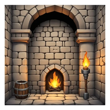 dungeon room in castle sticker