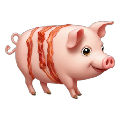 pig slised on a bacon sticker