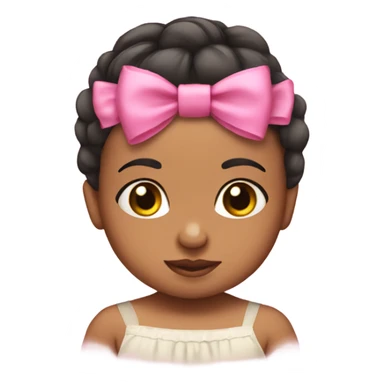 Mexican baby with pink bow headband sticker