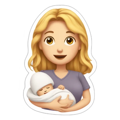 alice thevenet having a baby sticker