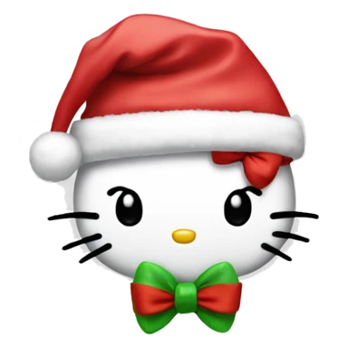 Hello kitty with Christmas hat sticker