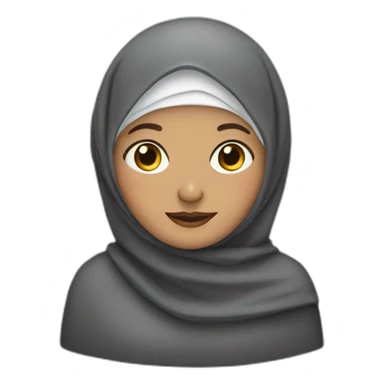 grandma in a hijab and mostash sticker