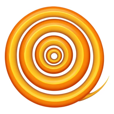 A glowing orange spiral sticker