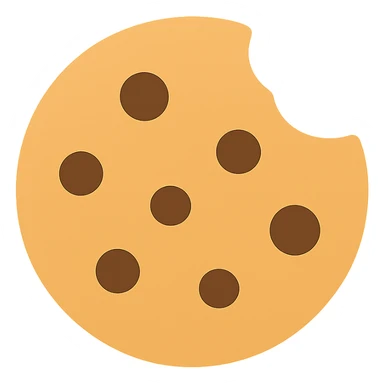 cookie icon, simple and recognizable, flat color style sticker