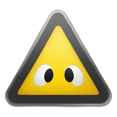 alert yellow sign sticker
