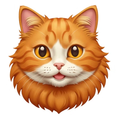 happy orange tabby cat sticker