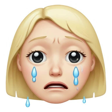 crying face emoji, expressive and clear sticker